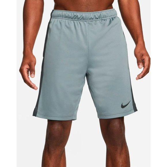 Nike Dri-FIT Knit Hybrid Men's Training Gym Shorts Grey 2XLT - Picture 2 of 8
